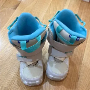 Burton Kids' Tan and Blue Snow Boots
