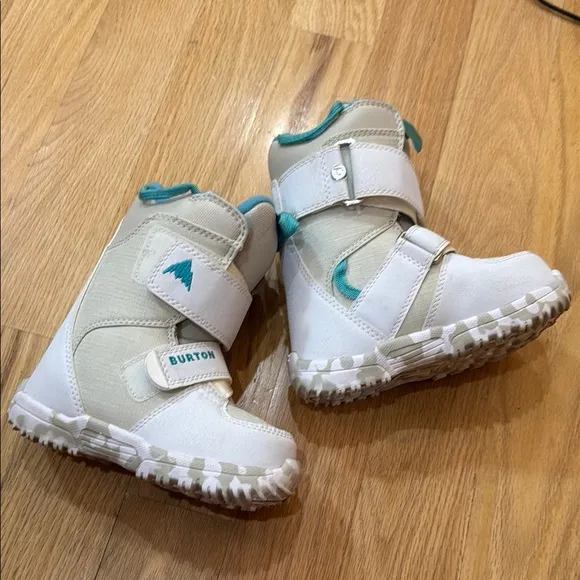Burton Kids' Tan and Blue Snow Boots