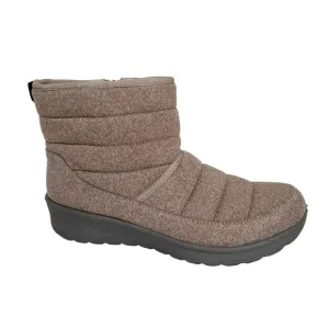 Bzees Glacier Washable Booties Taupe Fabric Size 8.5M