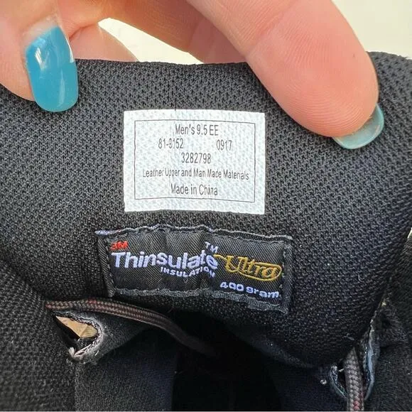 Cabelas 400 Gram Thinsulate Insulated camo hunting boots 9.5 EE Wide
