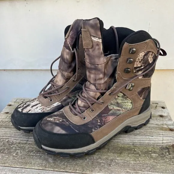 Cabelas 400 Gram Thinsulate Insulated camo hunting boots 9.5 EE Wide