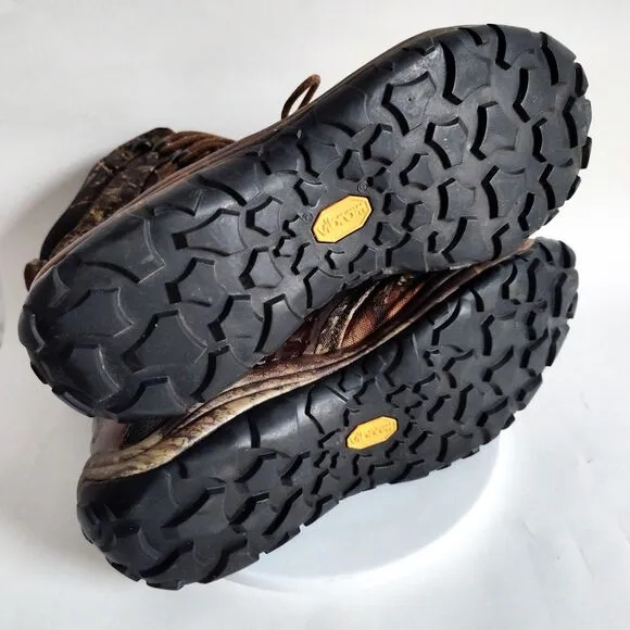 Cabela's Camo Hunting Boots 81-2720 Vibram Ultra Dry-Plus Mens Size 8 Hiking