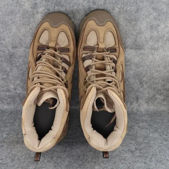 Cabelas Shoes Mens 13 Hiking Boots Outdoor Leather Mid Lace Up Active Trek Brown