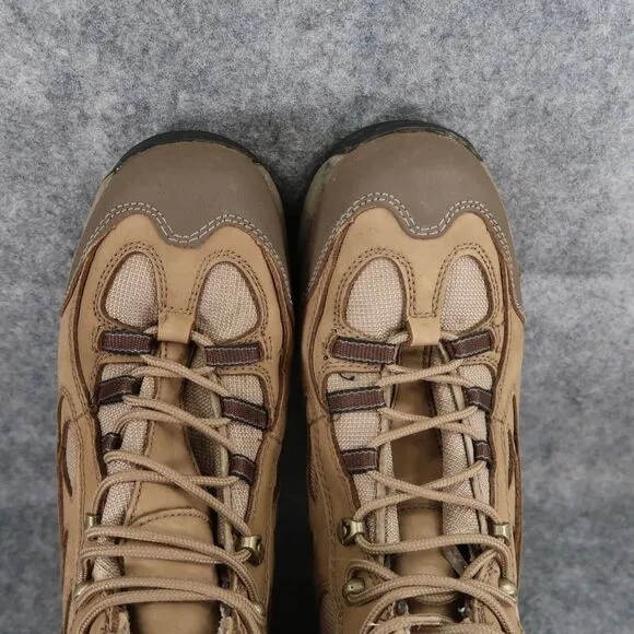 Cabelas Shoes Mens 13 Hiking Boots Outdoor Leather Mid Lace Up Active Trek Brown