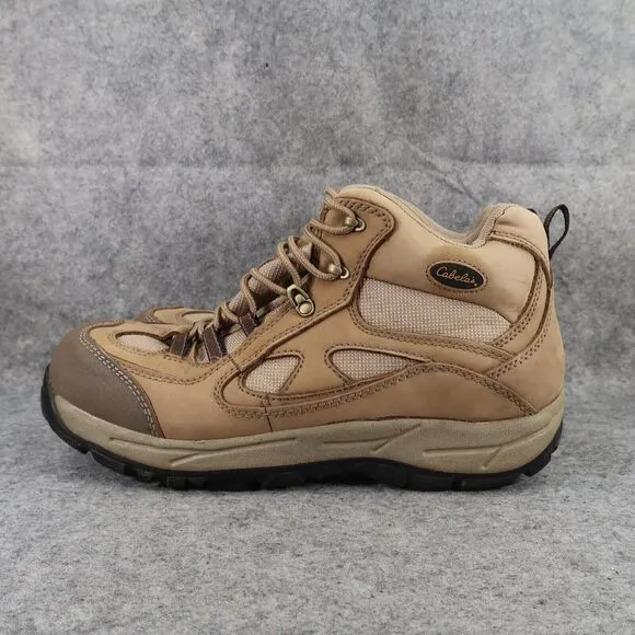 Cabelas Shoes Mens 13 Hiking Boots Outdoor Leather Mid Lace Up Active Trek Brown