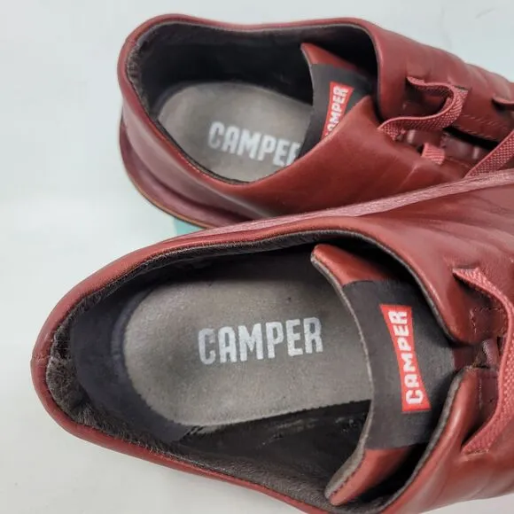 Camper Beetle Comfort Shoes Boot Red Leather Men Sz 10 Womens 11 EU-43 18751-064