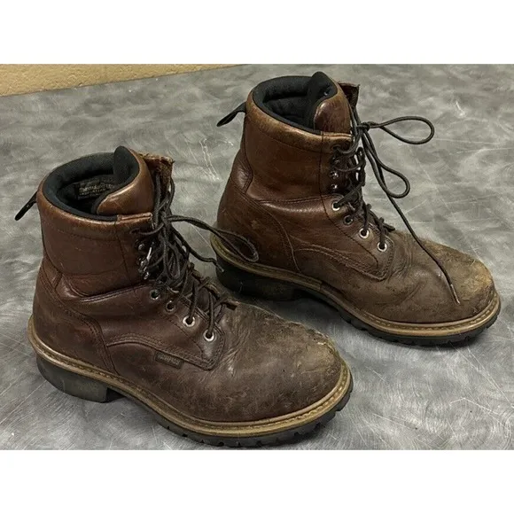 Carhartt 3690 Insulated Waterproof Steel Toe Logger Boots Men's 8.5 D