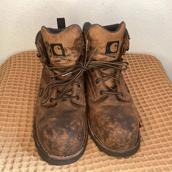 Carhartt Mens Sz 10 Insulated Waterproof Comp Toe Work‎ Boots Safety