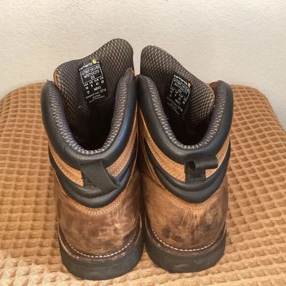 Carhartt Mens Sz 10 Insulated Waterproof Comp Toe Work‎ Boots Safety