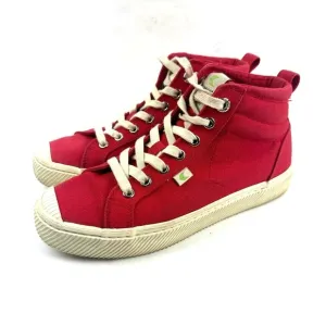 Cariuma OCA High Top Sneakers Womens 7 Red Canvas Lace Up Mens 5.5 Shoes