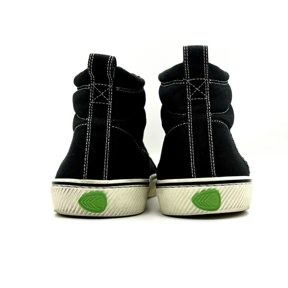 Cariuma Shoes Men Size 13 Women 14.5 Rio Brazil Black and White Canvas High Top
