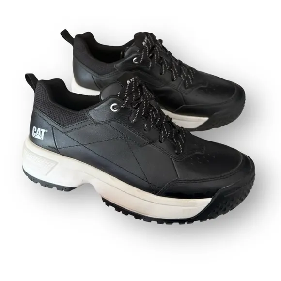 CAT Work Shoes Sneakers Lightweight Cushioned Black Men's size 7 EU 38