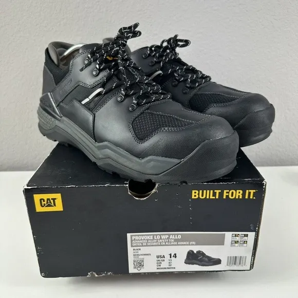 Caterpillar Mens PROVOKE LO Waterproof‎ Alloy Toe Work Industrial Black Mens 14