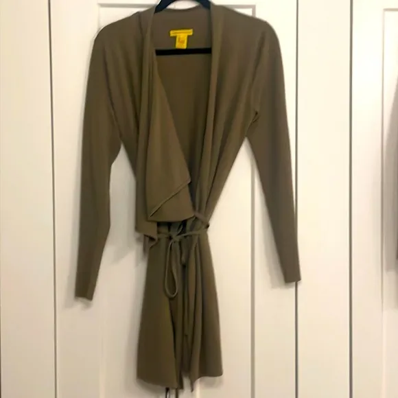 Catherine Malandrino sweater cashmere Large khaki green