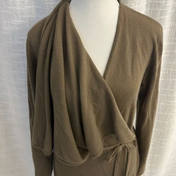Catherine Malandrino sweater cashmere Large khaki green