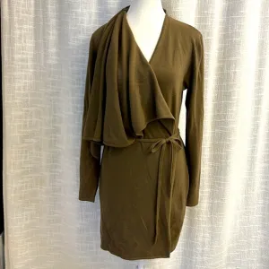 Catherine Malandrino sweater cashmere Large khaki green