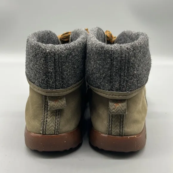 Chaco Barbary Nickel Grey Waterproof Leather Lace Up Boots