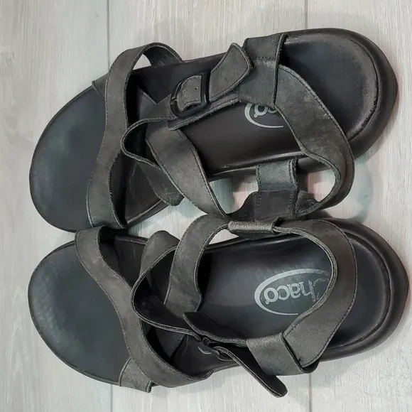 Chaco Mens Leather Outdoor Hiking Sandals shoes sz 12