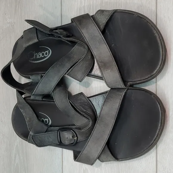 Chaco Mens Leather Outdoor Hiking Sandals shoes sz 12