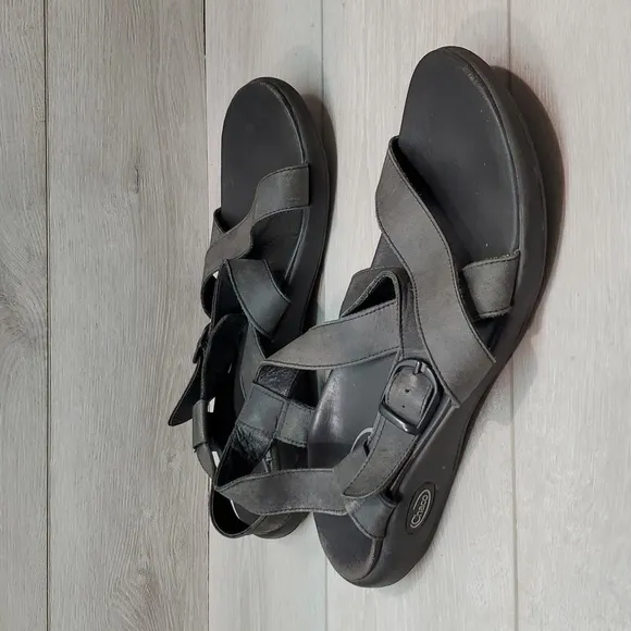 Chaco Mens Leather Outdoor Hiking Sandals shoes sz 12