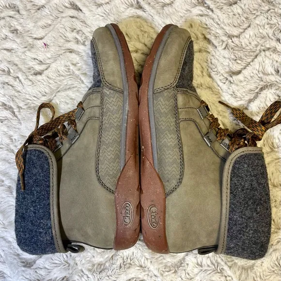 CHACO Waterproof Leather Barbary Boots Lace Up Outdoor Rain Winter Size 8.5