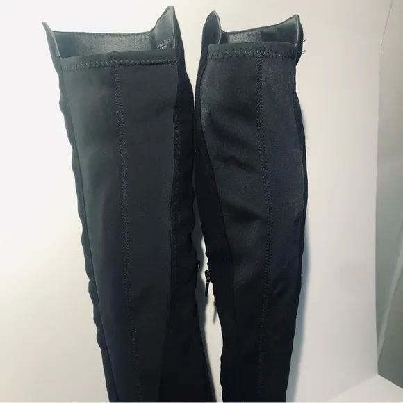 Chinese Laundry Wedge Over the Knee Suede Black Boots. Size 6/ 36.5