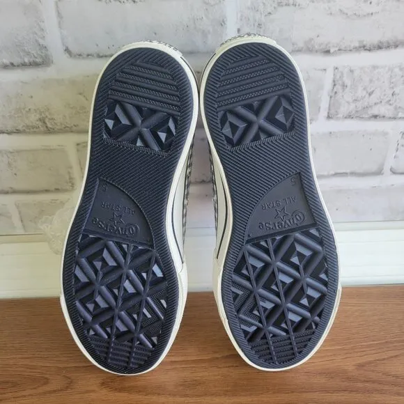 ❤️❤️Chuck Taylor All Star Lift Platform Gingham 7 Women Shoes Navy White A13664C