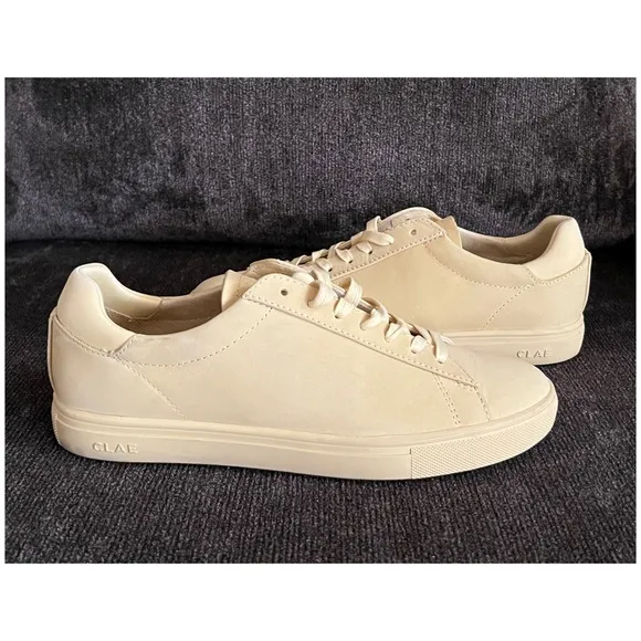 CLAE Bradley Pale Banana Nobuck Sneakers Size 7.5