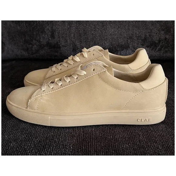 CLAE Bradley Pale Banana Nobuck Sneakers Size 7.5