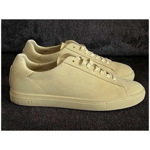 CLAE Bradley Pale Banana Nobuck Sneakers Size 7.5