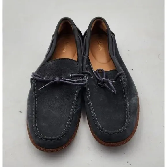 Clarks Men's Size 10 M US EUC Wallabee Saltash Blue Comfort Boat Shoes Mocassins