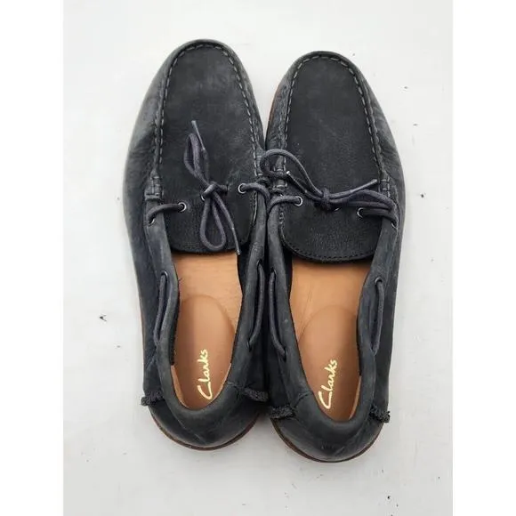 Clarks Men's Size 10 M US EUC Wallabee Saltash Blue Comfort Boat Shoes Mocassins