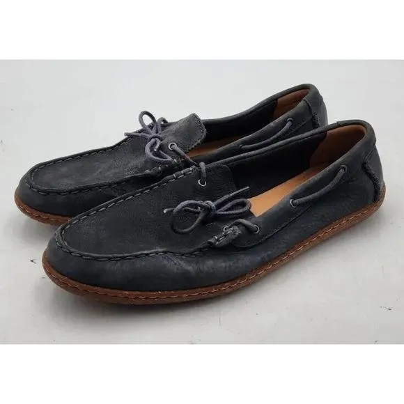 Clarks Men's Size 10 M US EUC Wallabee Saltash Blue Comfort Boat Shoes Mocassins