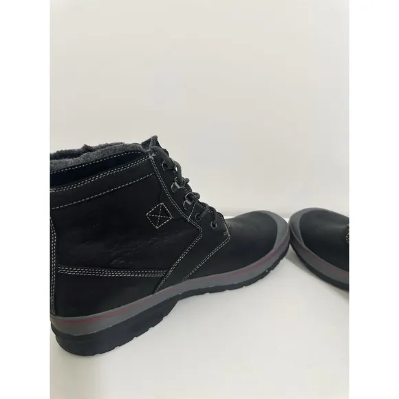 Clarks Milwright Rise Waterproof Men's Black Tumbled Leather Boots Sz 11