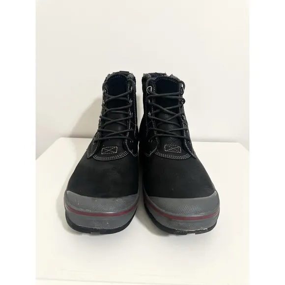 Clarks Milwright Rise Waterproof Men's Black Tumbled Leather Boots Sz 11