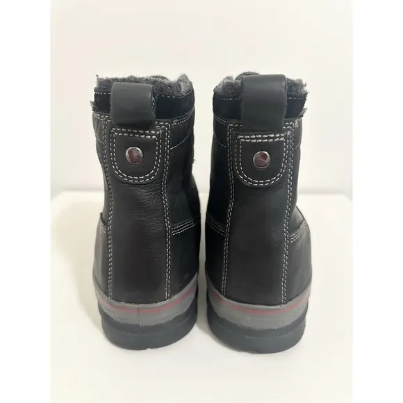 Clarks Milwright Rise Waterproof Men's Black Tumbled Leather Boots Sz 11