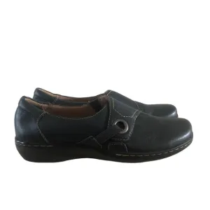 Clarks Navy Blue Evianna Comfort Loafer Shoes 8
