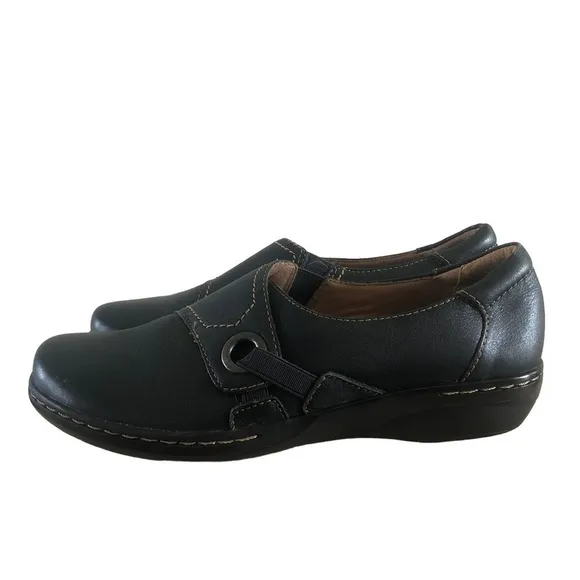 Clarks Navy Blue Evianna Comfort Loafer Shoes 8