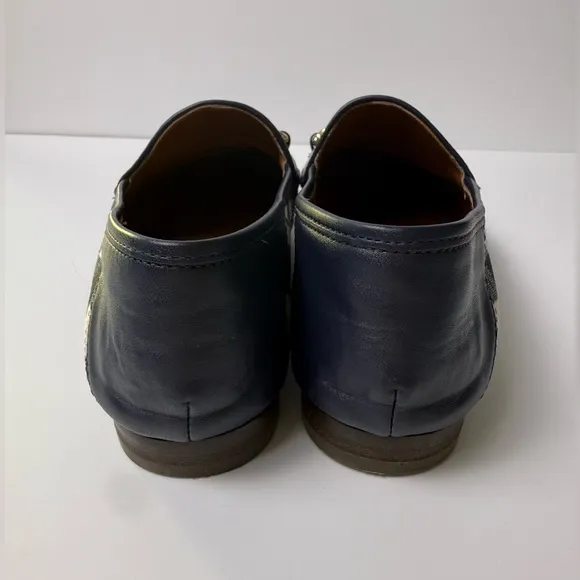 Coach Haley Loafer With Gingham Print Navy Size 5