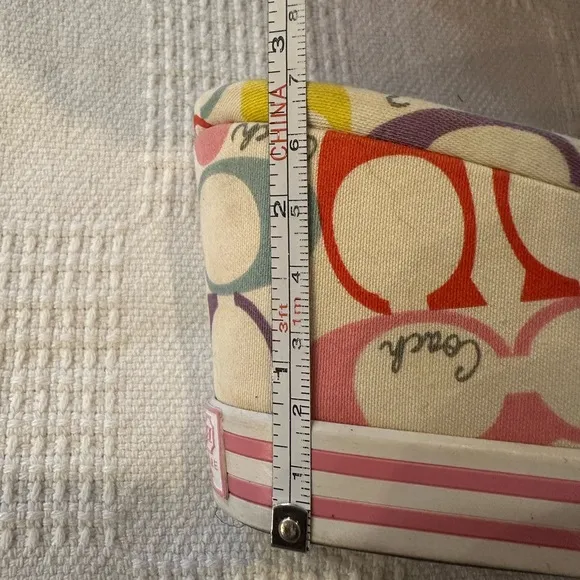 Coach Perry multicolor “CC” logo wedges sz 8.5 EUC
