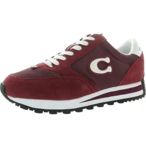 Coach Womens CW916 Red Logo Suede Running &amp; Training Shoes New