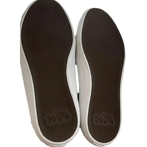 COACH Women’s Sz 6 Empire A00248 Lace up Sneakers Brown Monogram Logo