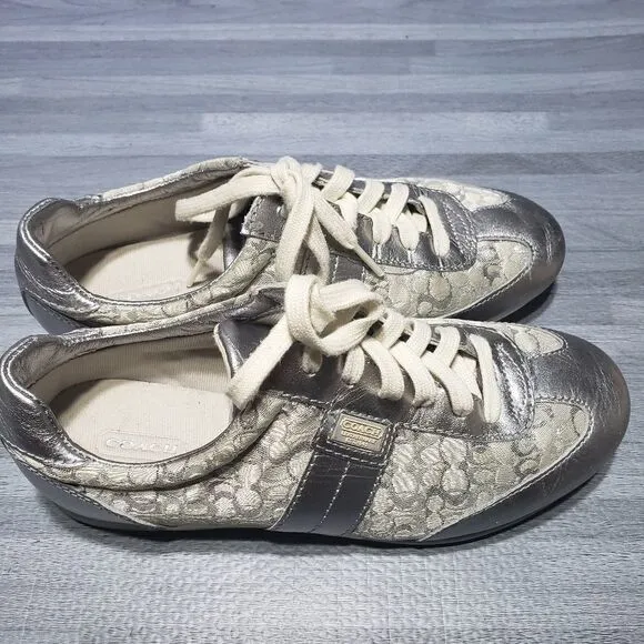 Coach Joss silver metallic women shoes