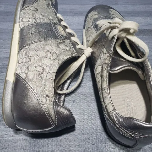 Coach Joss silver metallic women shoes