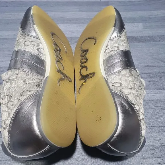 Coach Joss silver metallic women shoes
