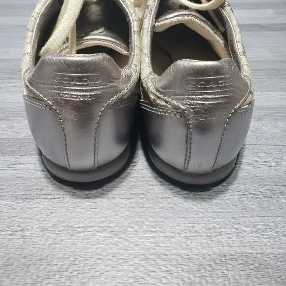 Coach Joss silver metallic women shoes