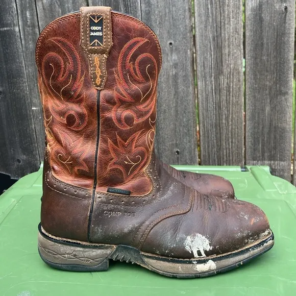 CODY JAMES Men’s Nano Lite Waterproof Western Work Boots square Toe Size 11EE