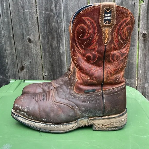 CODY JAMES Men’s Nano Lite Waterproof Western Work Boots square Toe Size 11EE