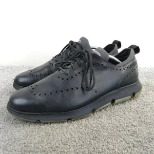 Cole Haan 4.zerogrand Mens Size 10.5 Shoes Oxford Wingtip Black Leather Sneakers
