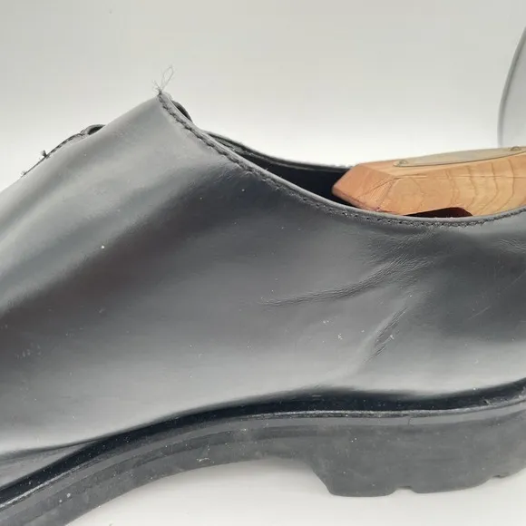 Cole Haan Black Leather Monk Strap Bicycle Toe Slip On with Vibram Soles Mens 12